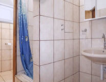 indoor, bathroom, sink, wall, plumbing fixture, shower, bathtub, toilet